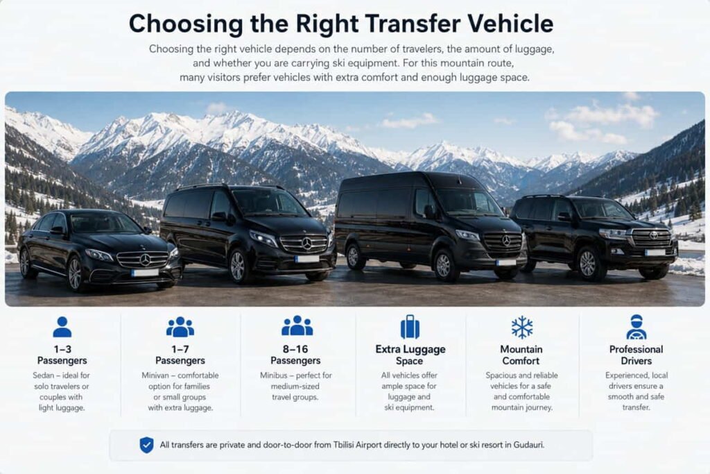 Choosing the Right Transfer Vehicle for Gudauri Transfer