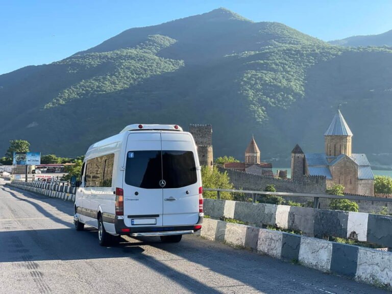 Road to Gudauri on the Georgian Military Highway near Ananuri